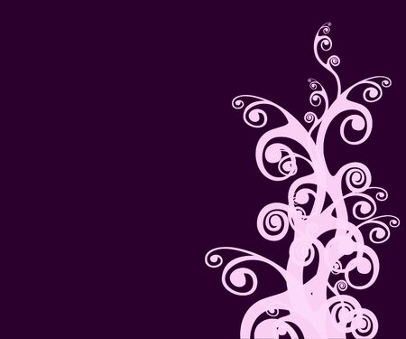 Grunge Silhouette Floral Background With Copy Spaceの写真素材