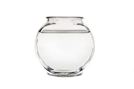 Calm Bowl of Water in a Gold Fish Bowlの写真素材