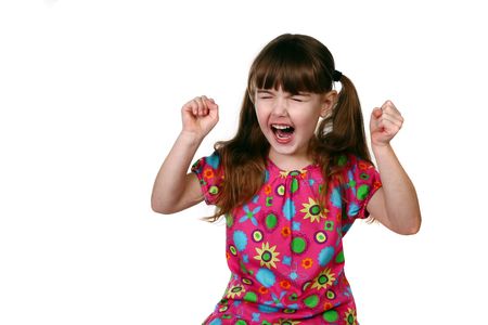 One Angry Young Child Not Getting Her Wayの写真素材