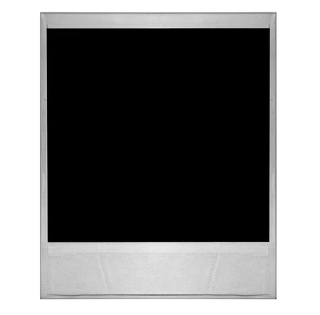 High Resolution Dingy Single old Polaroid Film Blank Isolated on White Background: Create Your Own Hanging の写真素材
