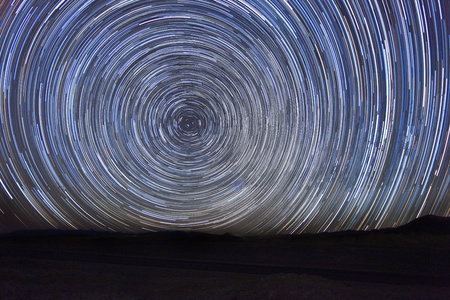 Long Exposure Time Lapse Image of the Night Stars