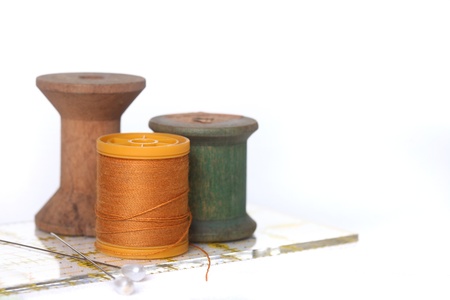 Sewing and Quilting Thread With Notions On White