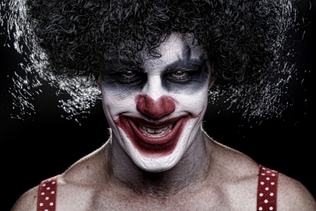 Evil Spooky Clown Portrait の写真素材