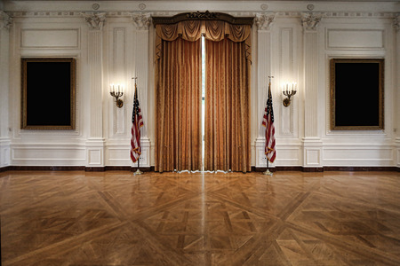 Inside Library Hall at the Nixon Library in Yorba Linda, CAのeditorial素材
