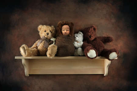 Adorable and Creative Sleeping Styled Newborn Portraitsの写真素材