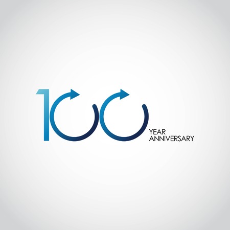 100 Year Anniversary Vector Template Design Illustrationのイラスト素材