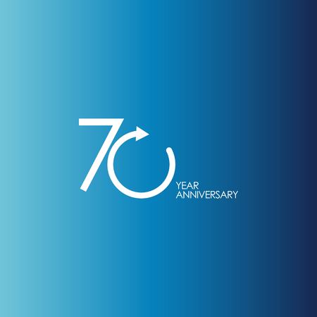70 Year Anniversary Vector Template Design Illustrationのイラスト素材