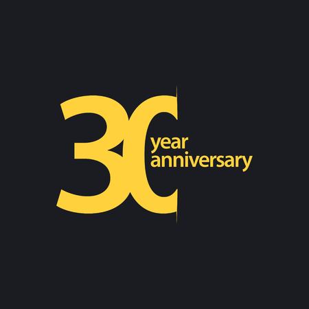 30 Year Anniversary Vector Template Design Illustrationのイラスト素材