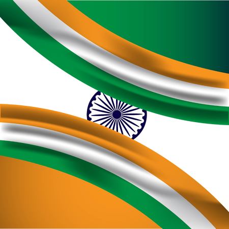 India Flag Vector Template Design Illustrationのイラスト素材