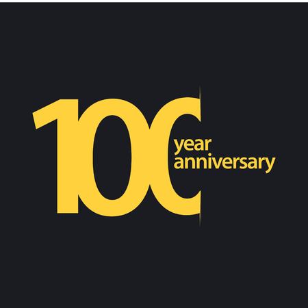 100 Year Anniversary Vector Template Design Illustrationのイラスト素材