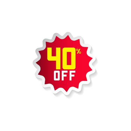 Discount 40% Off Vector Template Design Illustrationのイラスト素材