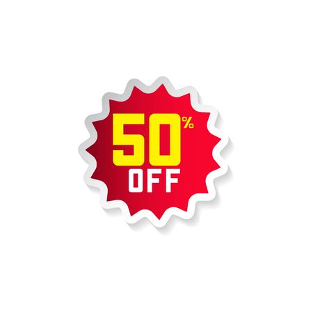 Discount 50% Off Vector Template Design Illustrationのイラスト素材