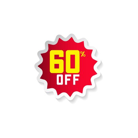 Discount 60% Off Vector Template Design Illustrationのイラスト素材