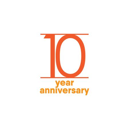 10 Year Anniversary Vector Template Design Illustrationのイラスト素材