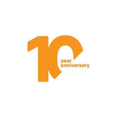 10 Year Anniversary Vector Template Design Illustrationのイラスト素材