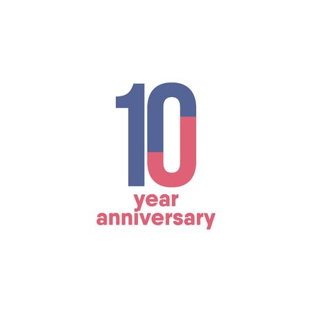 10 Year Anniversary Vector Template Design Illustrationのイラスト素材