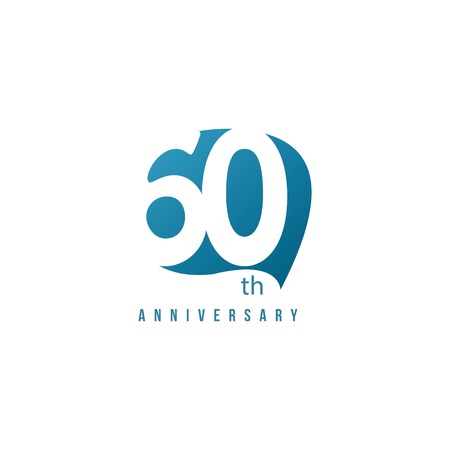 60 Year Anniversary Vector Template Design Illustrationのイラスト素材