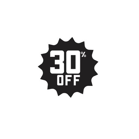 Discount 30% off Label Vector Template Design Illustrationのイラスト素材