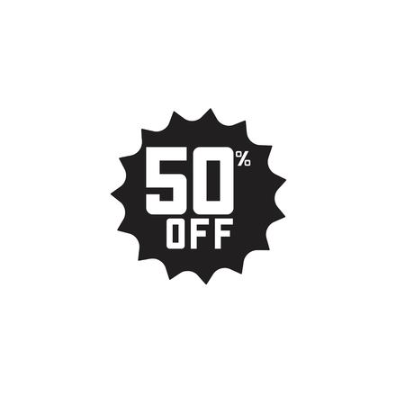 Discount 50% off Label Vector Template Design Illustrationのイラスト素材