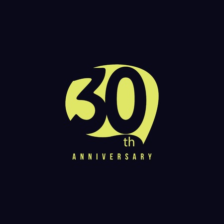 30 Year Anniversary Vector Template Design Illustrationのイラスト素材