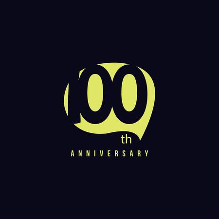 100 Year Anniversary Vector Template Design Illustrationのイラスト素材