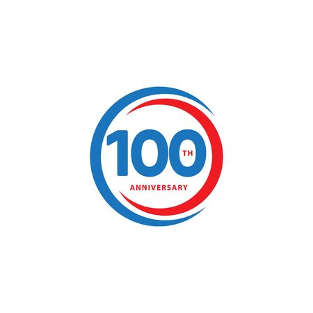 100 Year Anniversary Vector Template Design Illustrationのイラスト素材