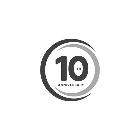 10 Year Anniversary Vector Template Design Illustrationのイラスト素材