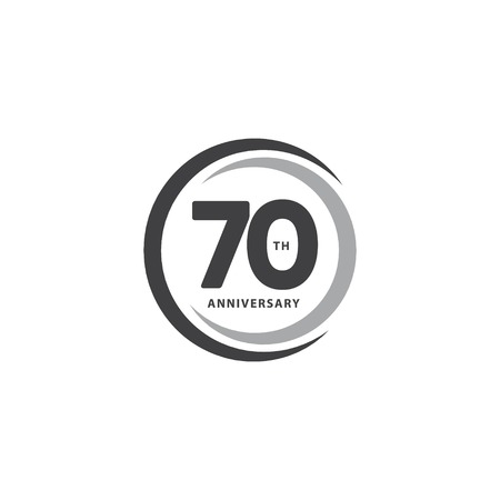70 Year Anniversary Vector Template Design Illustrationのイラスト素材