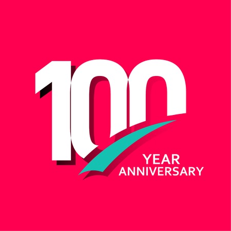 100 Year Anniversary Vector Template Design Illustrationのイラスト素材