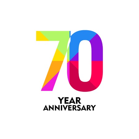 70 Year Anniversary Vector Template Design Illustrationのイラスト素材