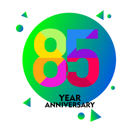 85 Year Anniversary Vector Template Design Illustrationのイラスト素材