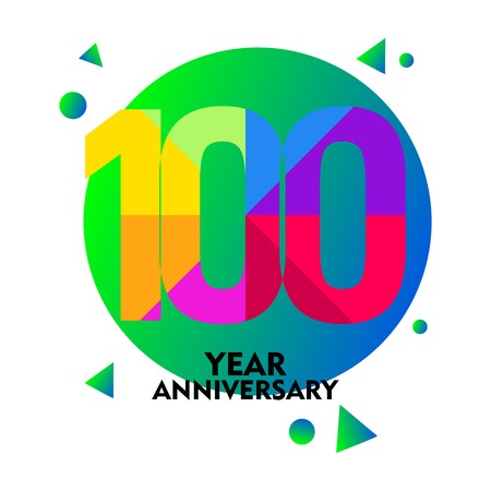 100 Year Anniversary Vector Template Design Illustrationのイラスト素材