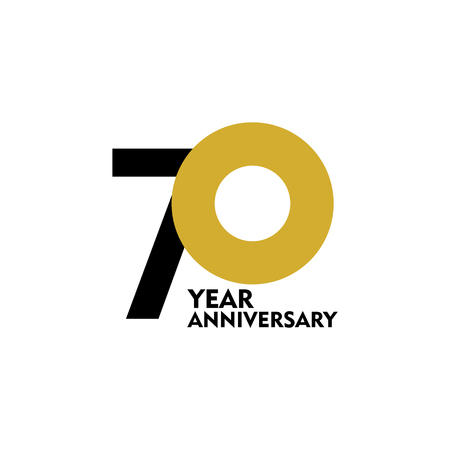 70 Year Anniversary Vector Template Design Illustrationのイラスト素材
