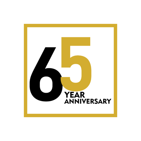 65 Year Anniversary Vector Template Design Illustrationのイラスト素材