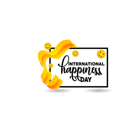 International Happiness Day Vector Template Design Illustrationのイラスト素材