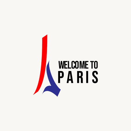 Welcome to Paris Logo Vector Template Design Illustrationのイラスト素材