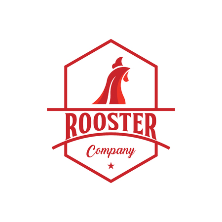 Rooster Company Logo Vector Template Design Illustrationのイラスト素材