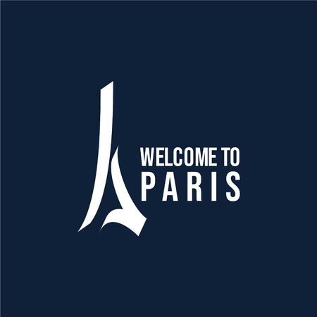 Welcome to Paris Logo Vector Template Design Illustrationのイラスト素材