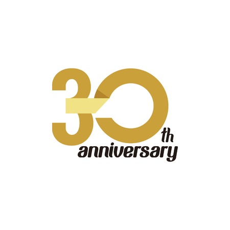 30 Year Anniversary Vector Template Design Illustrationのイラスト素材