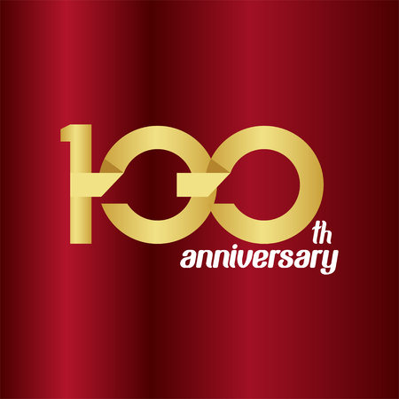 100 Year Anniversary Vector Template Design Illustrationのイラスト素材
