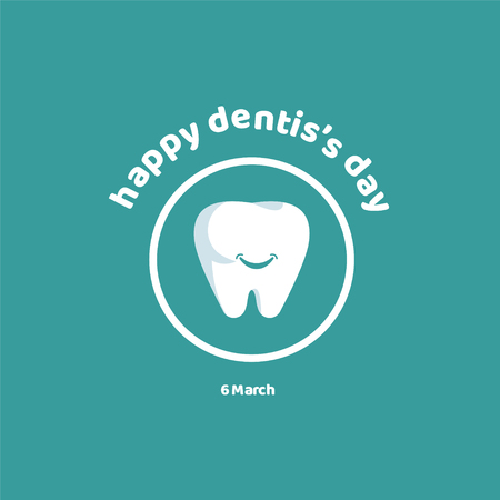 Happy Dentist's Day Vector Template Design Illustrationのイラスト素材