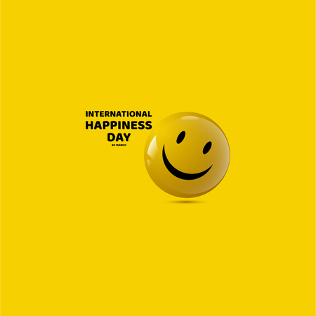 International Happiness Day Vector Template Design Illustrationのイラスト素材