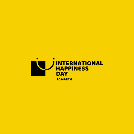 International Happiness Day Vector Template Design Illustrationのイラスト素材