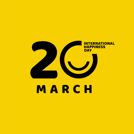 International Happiness Day Vector Template Design Illustrationのイラスト素材