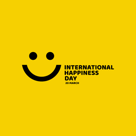 International Happiness Day Vector Template Design Illustrationのイラスト素材