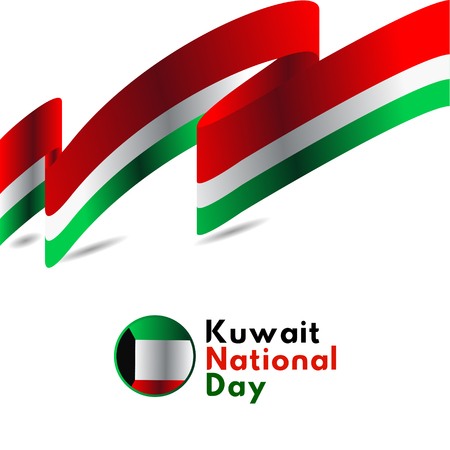 Kuwait National Day Vector Template Design Illustrationのイラスト素材