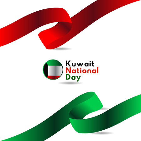Kuwait National Day Vector Template Design Illustrationのイラスト素材