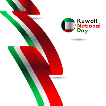 Kuwait National Day Vector Template Design Illustrationのイラスト素材