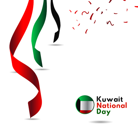 Kuwait National Day Vector Template Design Illustrationのイラスト素材
