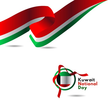 Kuwait National Day Vector Template Design Illustrationのイラスト素材